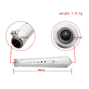 Tubo silenciador de escape Universal Retro Vintage para motocicleta, 440mm, 18 pulgadas, Material de hierro para Harley Davidson <span class=keywords><strong>Cafer</strong></span> Racer Bobber Chopper - Product Image 4