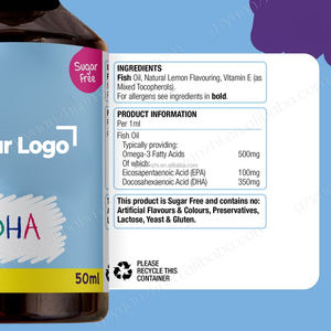 Vitamine Omega 3 DHA gouttes pour un cerveau sain Vitamine Énergie pour le cœur Gouttes liquides Suppléments Logo personnalisé d'usine - Product Image 4