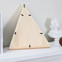 Placa de Pared de Madera con Diseño de Árbol de Navidad, Decoración Rústica para las Fiestas, Letrero con Marco Triangular, Adorno de Estilo Rústico, Fabricante Personalizado OEM