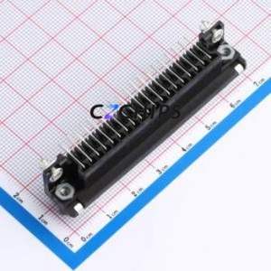 5747843-6 D-Sub/VGA Connector Bent Lead Through Hole Connector Male 37P Right Angle Insert 2 - Product Image 2