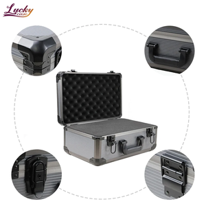 Aluminum <strong>Case</strong> with Customizable Foam Insert Hard Shell Carrying <strong>Case</strong> Portable Protective Storage Tool Box for Travel - Product Image 6