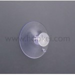 Transparent Silicone Suction Cup with Metal Screw and White <b>Plastic</b> Knob for Cleaning Tools - Product Image 6