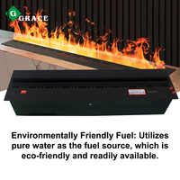 Chimenea Eléctrica Igracelite 3D con Vaporizador de Agua, Llama LED, Pantalla Táctil Inteligente, Control Remoto RGB, Decoración para el Hogar