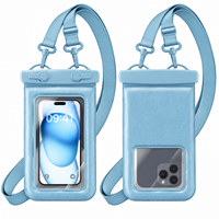 Étui flottant IPX8 en PVC avec double crochet pour téléphone portable, grande pochette étanche pour téléphone, sacoche flottante