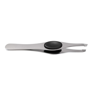 Pince à épiler pour sourcils OEM sous marque privée, en acier inoxydable, avec poignée antidérapante, logo personnalisé, pointe inclinée en acier - Product Image 6
