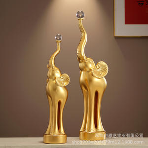 Moderna y Creativa Figura Decorativa de Elefante Esculpida en Resina Epoxi, Arte Popular para la Entrada del Hogar, Sala de Estar, Mueble de TV, Junto a la Ventana o Sobre el Suelo - Product Image 4