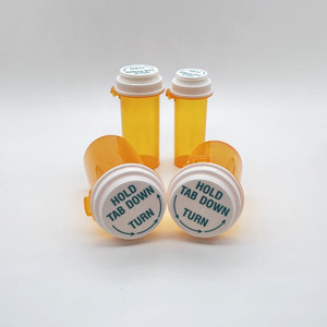 Hổ Phách Nhựa Y Tế Ống 6DR 20 Dram Pop Top Lọ Với Dễ Dàng Mở End Màn Hình In Ấn Dược Bóp Chai Bao Bì - Product Image 3