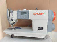 Machine à coudre industrielle à point droit à plat à aiguille simple numérique Siruba DL7200C à entraînement direct