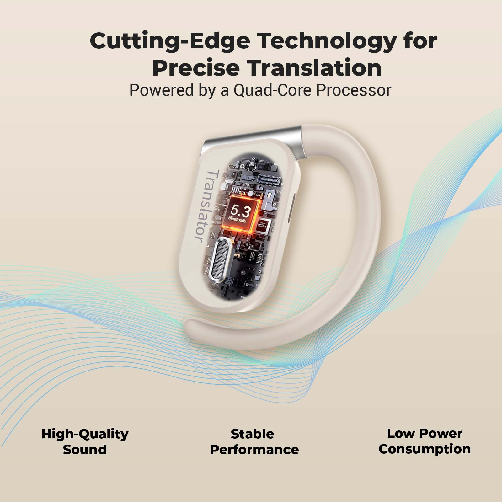 Wooask M9オフライン翻訳イヤフォン、双方向インスタント音声翻訳