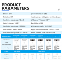 Connecteur industriel D-SUB DB15 26 broches 3W3 7W2 11W1 étanche IP67 à insertion sur carte, coudé, pour signal, alimentation, VGA, PCB, mâle/femelle