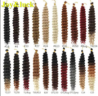 Vente en gros d'extensions de cheveux de tresses au crochet longues et profondes de haute qualité, cheveux soyeux doux, couleur ombrée, cheveux synthétiques tressés