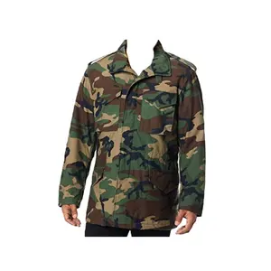 Comfortabele 65 Polyester 35 Katoenen Woodland Camouflage M65 Jas