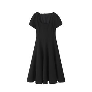 black short fit and flare dress Fit & Flare Dress (Black)