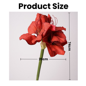 Haute qualité artificielle <span class=keywords><strong>Amaryllis</strong></span> ampoules <span class=keywords><strong>fleur</strong></span> blanc rose 3 têtes soie tissu <span class=keywords><strong>fleur</strong></span> artificielle pour la décoration de mariage à la maison - Product Image 2