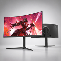 Monitor Ultra Ancho de 34 Pulgadas de Fábrica, 180Hz WQHD 3440x1440p, 1ms, 100% DCI-P3, con Puertos HDMI y VGA para Trading en Múltiples Pantallas