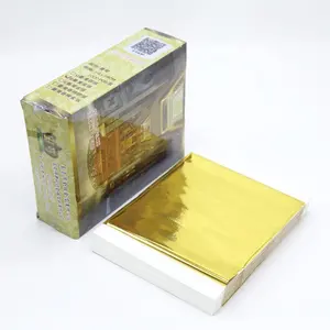 Factory Supplier 14*14 Metal Complex Dye Bright Not Oxidize B Taiwan Gold Leaf for Gilding Craft Furniture Decoration