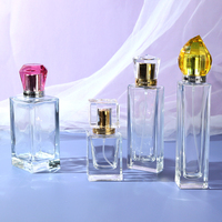 Flacon de parfum en verre de luxe unique et personnalisé avec impression sur écran et emballage avec pulvérisateur à pompe
