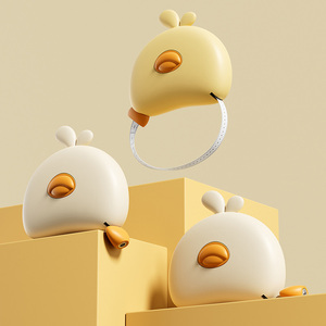 Cinta Métrica con Diseño <span class=keywords><strong>de</strong></span> Pollito <span class=keywords><strong>de</strong></span> Dibujos Animados |   Cinta Métrica Corporal Suave y Flexible con Hebilla Magnética para Fitness, Costura y Uso Diario - Product Image 1