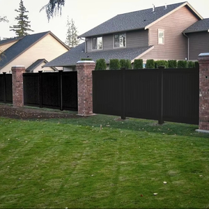 แผงรั้วไวนิลสีดำขนาด 6 ฟุต สำหรับความเป็นส่วนตัว แผงผนังพลาสติกขนาด 6x8 สำหรับรั้วกลางแจ้ง เสาและแผงรั้ว - Product Image 5