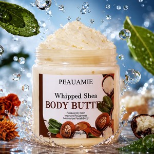Beurre corporel fouetté au karité, crème hydratante naturelle, parfum frais, utilisation nocturne pour tous types de peau, soin du <span class=keywords><strong>visage</strong></span> et du corps, OEM, marque privée - Product Image 2
