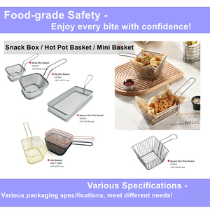 Oem thép không gỉ thương mại cấp Heavy-Duty Fryer giỏ Chất lượng cao cao cấp thực phẩm cấp thương mại lọc lọc - Product Image 4