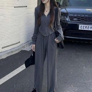 2024 New Fashion Hochwertiges Salz system Design Jogging-Freizeit anzüge im koreanischen Stil für Frauen - Product Image 1