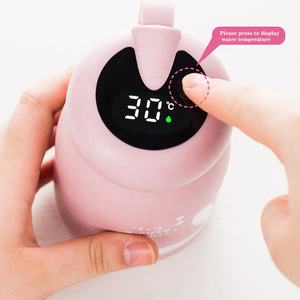 Lovely Portable Cute Kids <b>Drinking</b> Baby Flask <b>Bottle</b> With <b>Straw</b> Flask With Smart Temperature Display - Product Image 3