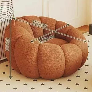 Sofá estilo crema IStapromo Gifts, sofá reclinable o para dormir, sillón de descanso, sofá de tela de lana de cordero - Product Image 2