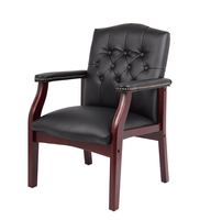 Fauteuil d'appoint en cuir OE HOME pour salon, siège et accoudoirs rembourrés, dossier mi-haut ergonomique, design moderne et transitoire pour chambre et appartement