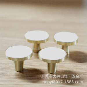 Furniture Handle And <b>Knob</b> Round <b>Copper</b> 32*25 Minimalist Cabinet Door Drawer Handle For Furniture Home Decoration - Product Image 4