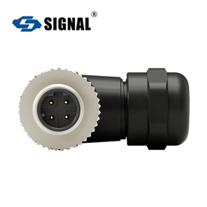 SIGNAL M12 D-コーディングコネクタ - アングル付きオス・メス、4ピン、産業用 - Product Image 4