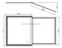 Usine de gros fauteuil roulant pour handicapés rampe véhicule tout aluminium Bus Flip rampe pour fauteuil roulant