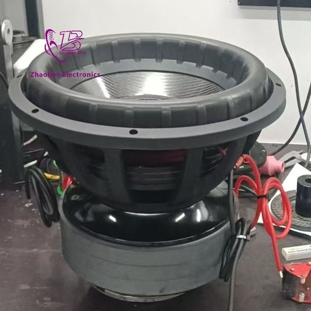 15 Inch Automotive Subwoofer 8000W RMS with Three Magnets, Dual 1 Ohm, 5-inch 125mmVC, Suitable for Automotive SPL Races