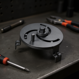 Placa adaptadora tipo llave H 446 con perilla de bloqueo y clips de montaje para fijación de herramientas - Product Image 3