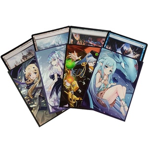 Arte personalizado impreso MTG 66x91mm tamaño <span class=keywords><strong>Yugioh</strong></span> 63x90mm fundas para tarjetas lindo Anime Girl estampado fundas para tarjetas - Product Image 1