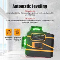 Nouveau niveau Laser à 12 lignes à lumière forte de haute précision 4D niveau Laser à faisceau vert auto-nivelant