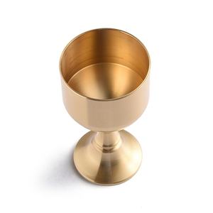 Taza de Latón Dorado Lisa con Logotipo Personalizado de Diseño Clásico y Alta Calidad - Product Image 3