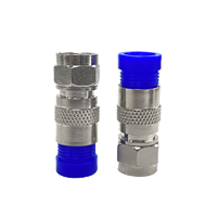 Câble coaxial RF à compression RG6 intelligent de dernière technologie avec contact en cuivre pour connecteur TV de type F 75 certifié ROHS