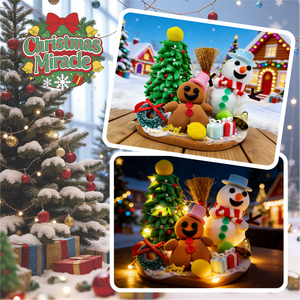 Kit de Arcilla Seca al Aire para Manualidades Navideñas, Arcilla de Modelar No Tóxica para Niños, Manualidades de Hombre de Nieve y Galleta de Jengibre, Regalo Educativo Navideño para Niños y Niñas - Product Image 3