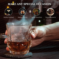 Coffret Cadeau d'Entreprise : Kit Fumeur de Whisky 4 Saveurs Fumées au Bois (Pommes, Cocktails) avec Torche Incluse – Idéal pour Hommes