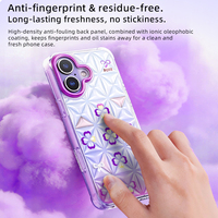 Coque de téléphone antichoc 3D en relief Cœur Mignon et Féminin pour 17 Pro Max, en TPU souple de luxe, esthétique rose en relief, vente en gros
