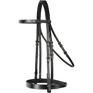 Brida Tradicional Hunter con Riendas Encajadas, Brida Inglesa de Cuero Premium para Caballos, Brida de Salto, Equipo Ecuestre - Product Image 1
