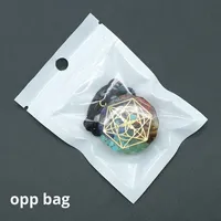 Collier pendentif en résine avec gravier de cristal naturel, énergie de guérison, sept méridiens, vente chaude transfrontalière