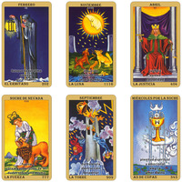 En gros, Jeu de Tarot espagnol ClassicCards, 78 cartes, Jeu de cartes Oracle avec mots-clés et révélation du temps, 12x7cm, en papier écologique