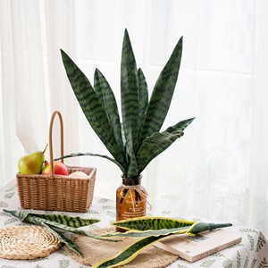 Plante artificielle CallaFloral, plante serpent verte à branche unique en PVC, plante décorative d'intérieur - Product Image 2