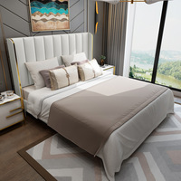 Lit king size en bois de luxe avec rangement, design de mobilier de chambre à coucher, vente chaude, nouveau