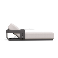 Kingmake Chaise longue de luxe moderne en aluminium avec coussin épais pour piscine