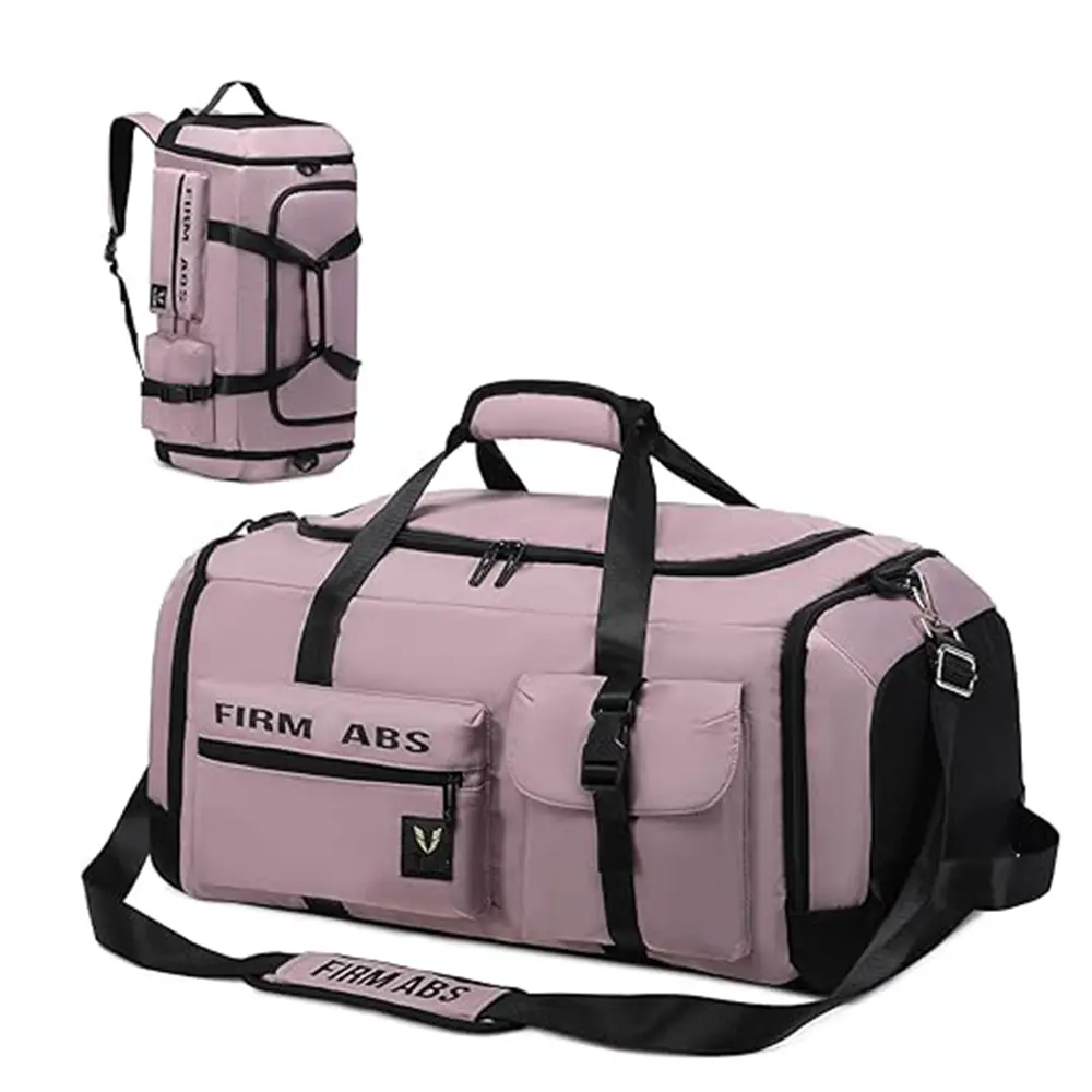 सभी उम्र की महिलाओं और पुरुषों के लिए मशीन से धोने योग्य मल्टीपल पॉकेट डफ़ल बैग हवाई जहाज के अनुकूल यात्रा बैग