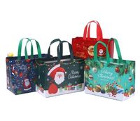 Sac cadeau de Noël personnalisé Ruth RTN116-2 en non-tissé laminé avec poignées, taille moyenne, fermeture éclair et motif lettres