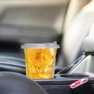 Gobelets en PET transparents à paroi simple de 90 mm pour boissons froides, gobelets à thé au lait avec couvercles en dôme, en matériaux de papier, PVC et pâte à papier en forme de U - Product Image 3